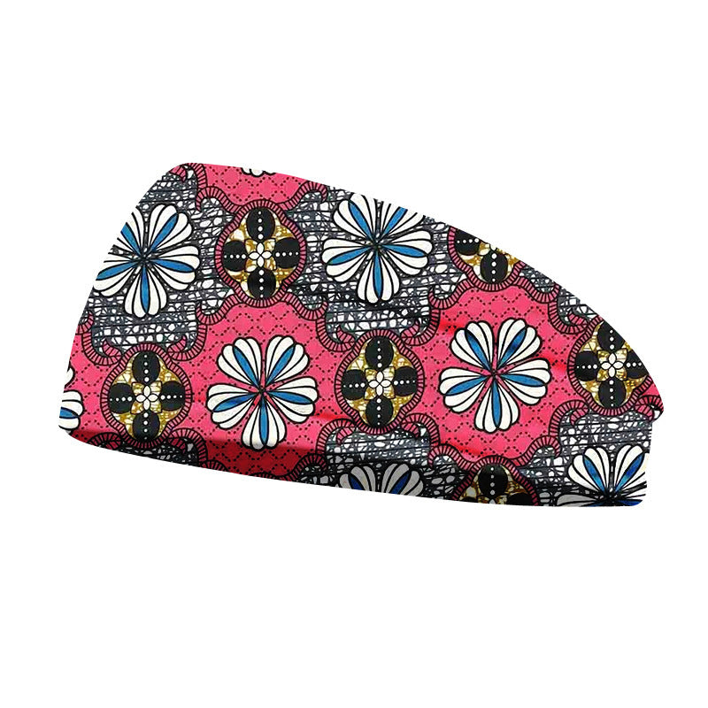 African Geometric Floral Print Headscarf - My Store