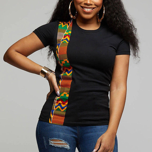 Couple Clothes Summer T Shirt Women African Print Ethnic - My Store