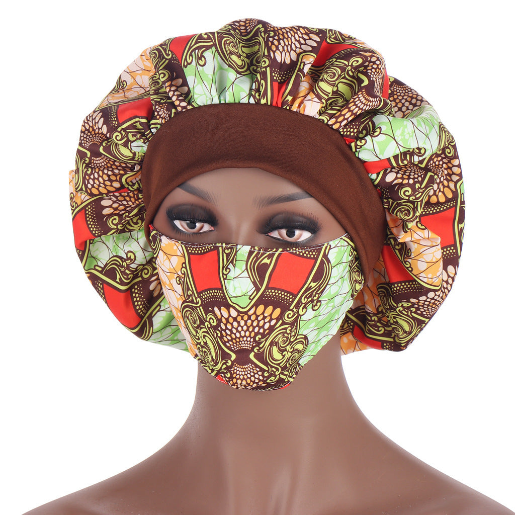 Hijab Hat African Pattern Multicolor Sleeping Fashion - My Store