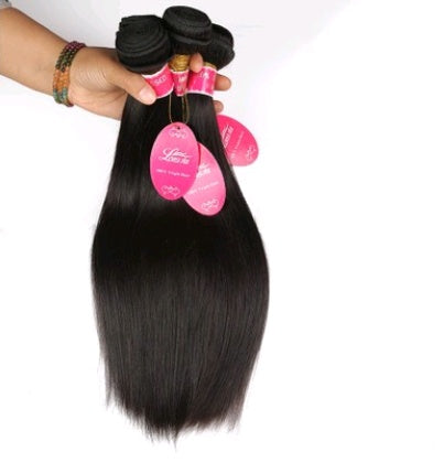 Real human hair straight wave human hair hair curtain natural color wig hair extension - My Store