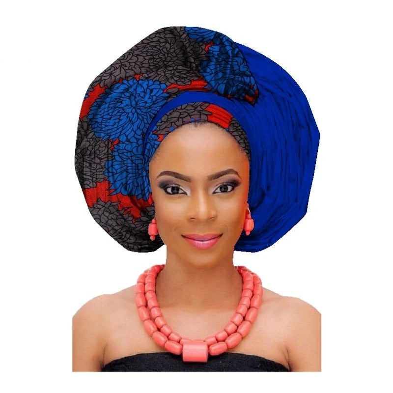 African printed cotton turban - My Store