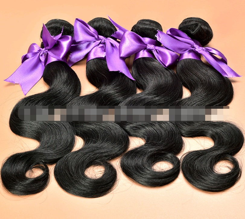 Real Hair Wig Hair Styling Hair Extension Body Wave Human Hair Weaves Bundle Deals Human Hair Extensions Natural & Jet Black - My Store
