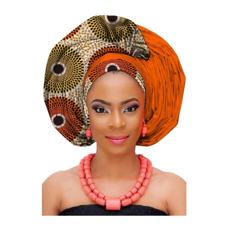 African printed cotton turban - My Store