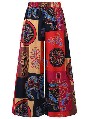 African Ethnic Style Ladies Loose Casual Pants - My Store