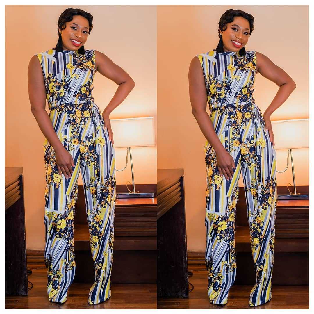 African Women's Jumpsuit Digital Printed High Stretch Sleeveless Wide Leg High Waist Jumpsuit Belt - My Store
