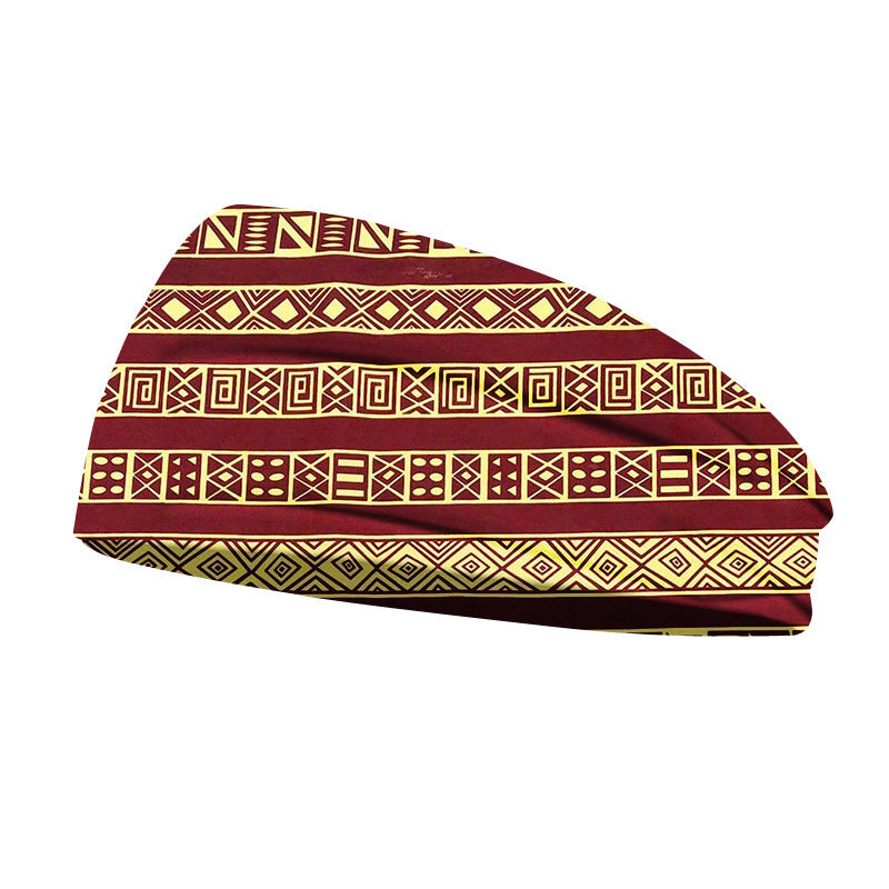 African Geometric Floral Print Headscarf - My Store