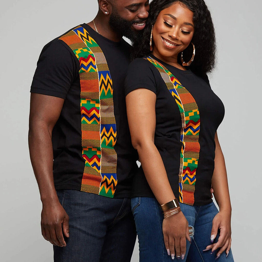 Couple Clothes Summer T Shirt Women African Print Ethnic - My Store