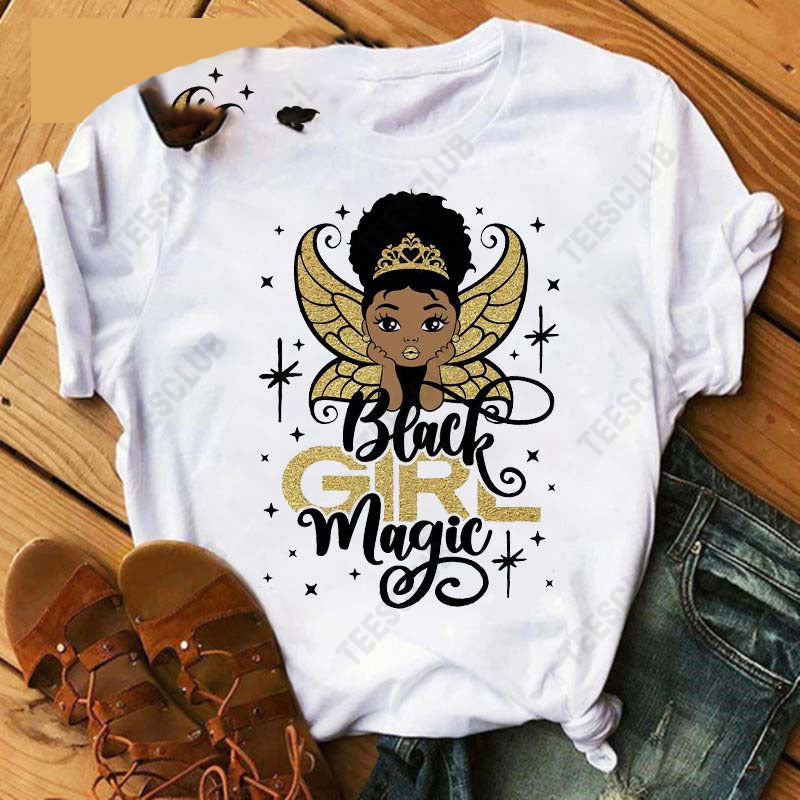 Black African Curly Girl T-Shirt - My Store
