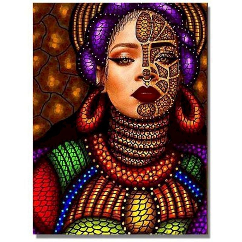 African Woman Portrait Digital Painting DIY - My Store
