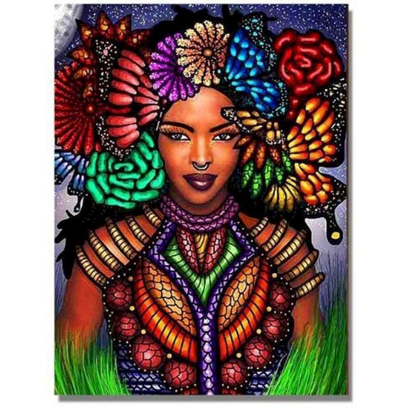 African Woman Portrait Digital Painting DIY - My Store