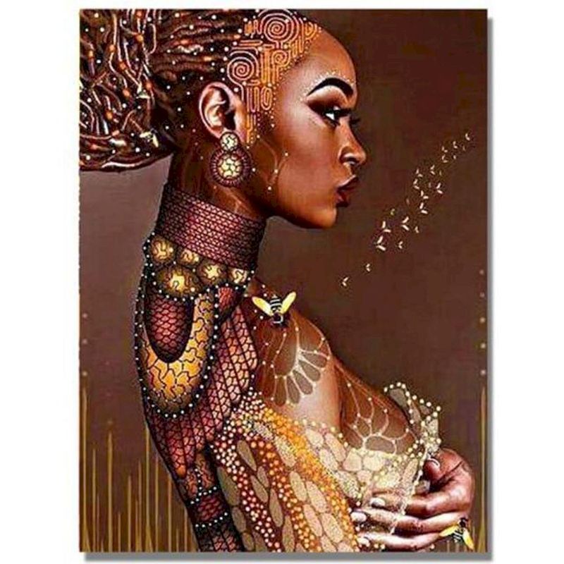 African Woman Portrait Digital Painting DIY - My Store