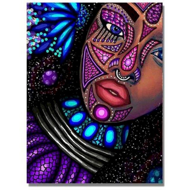 African Woman Portrait Digital Painting DIY - My Store