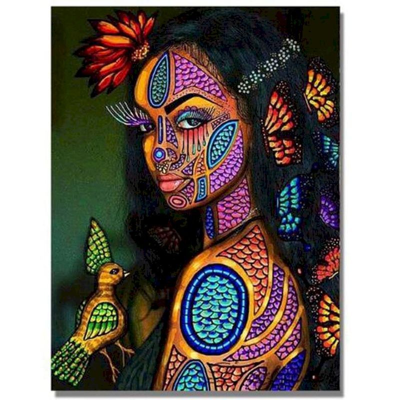 African Woman Portrait Digital Painting DIY - My Store