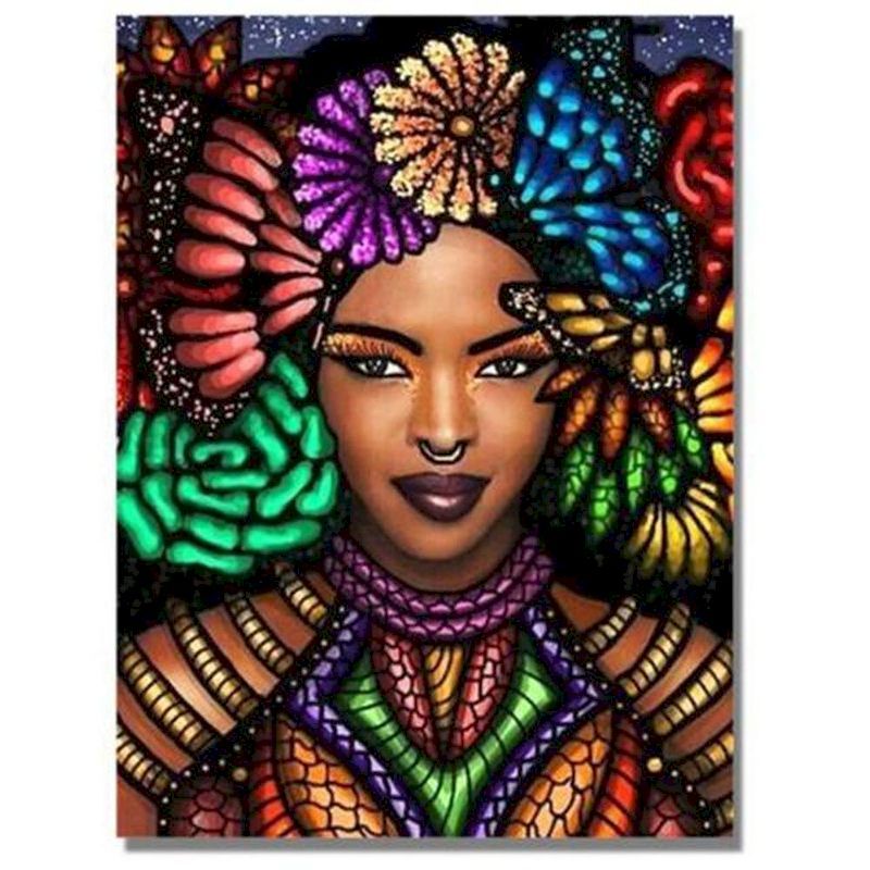 African Woman Portrait Digital Painting DIY - My Store