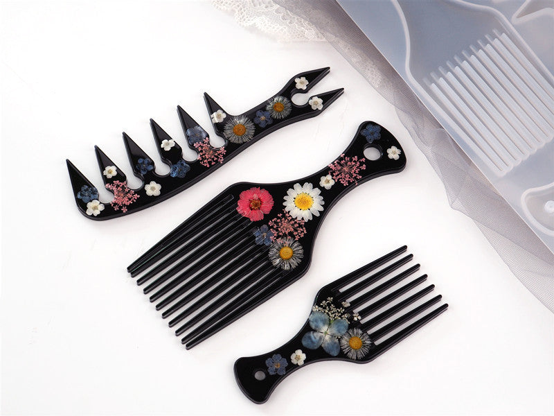 Epoxy Resin Epoxy Comb Oil Head African Comb Mirror Silicone Mold - My Store