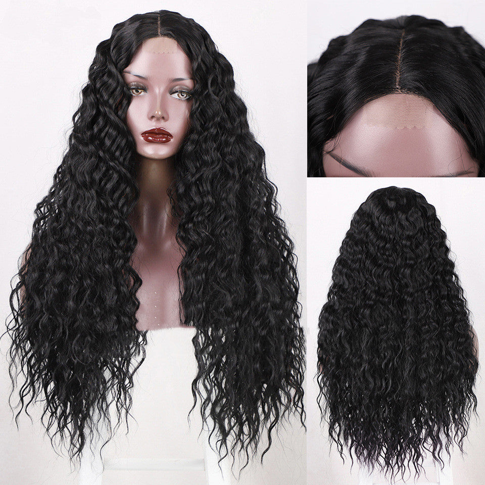 Wig Ladies Long Curly Hair African Small Curls - My Store