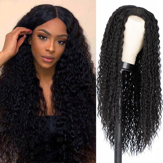 Wig Ladies Long Curly Hair African Small Curls - My Store