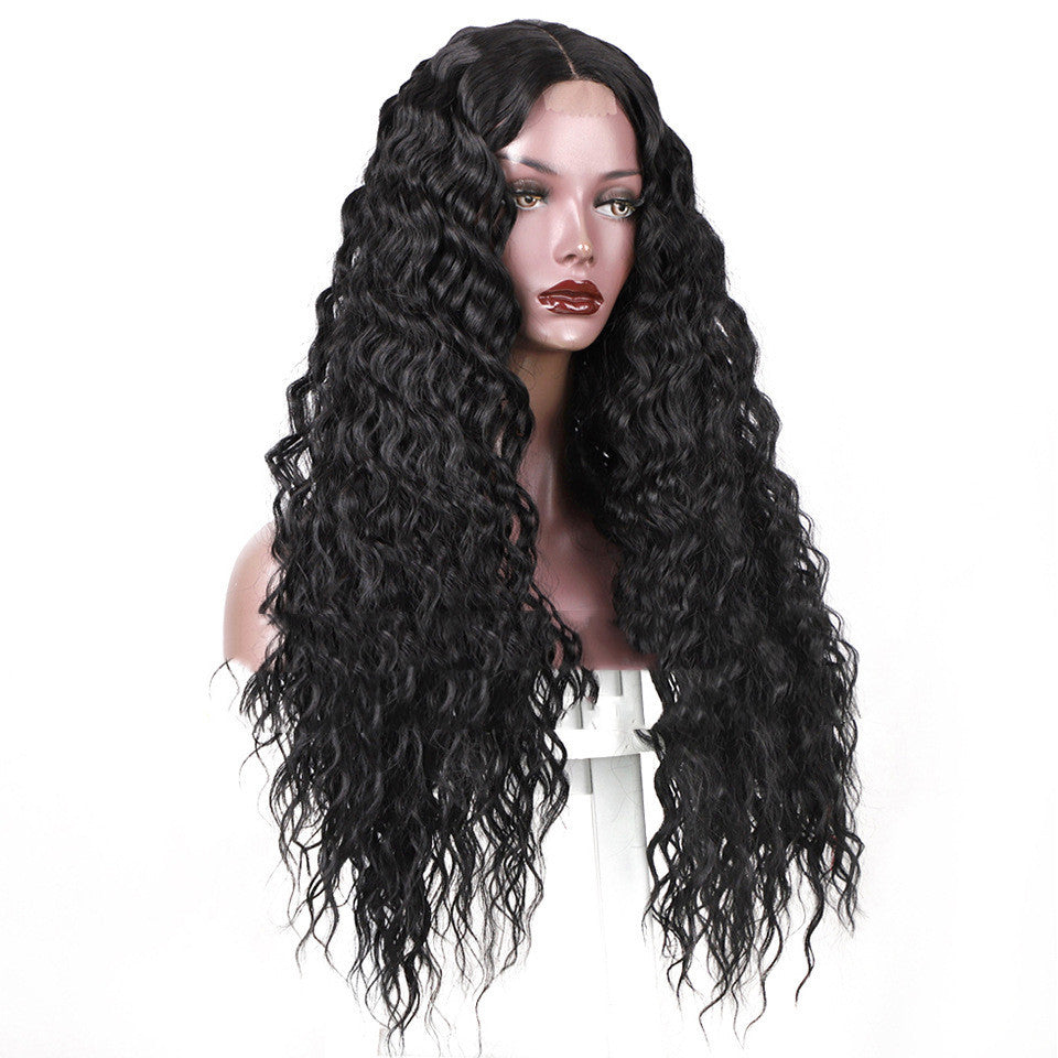 Wig Ladies Long Curly Hair African Small Curls - My Store
