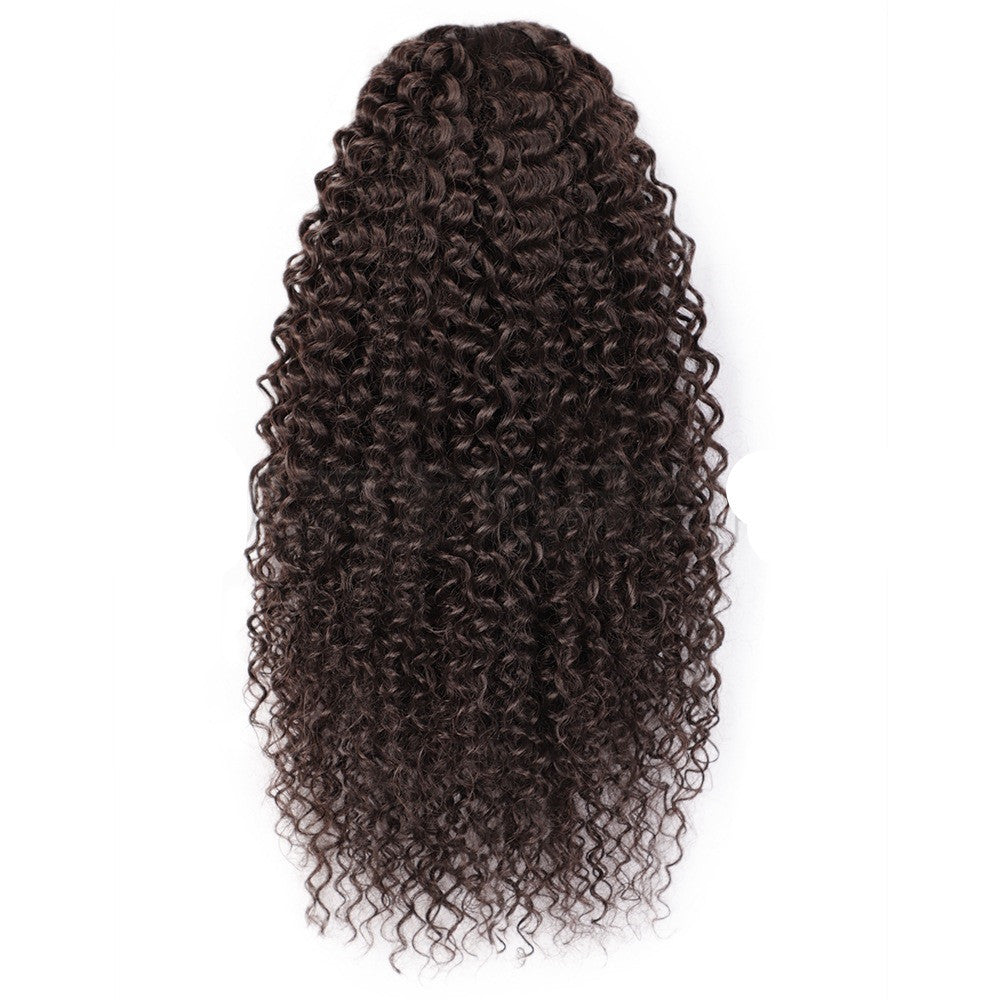 Drawstring Chemical Fiber Ponytail African Small Curly Wig - My Store