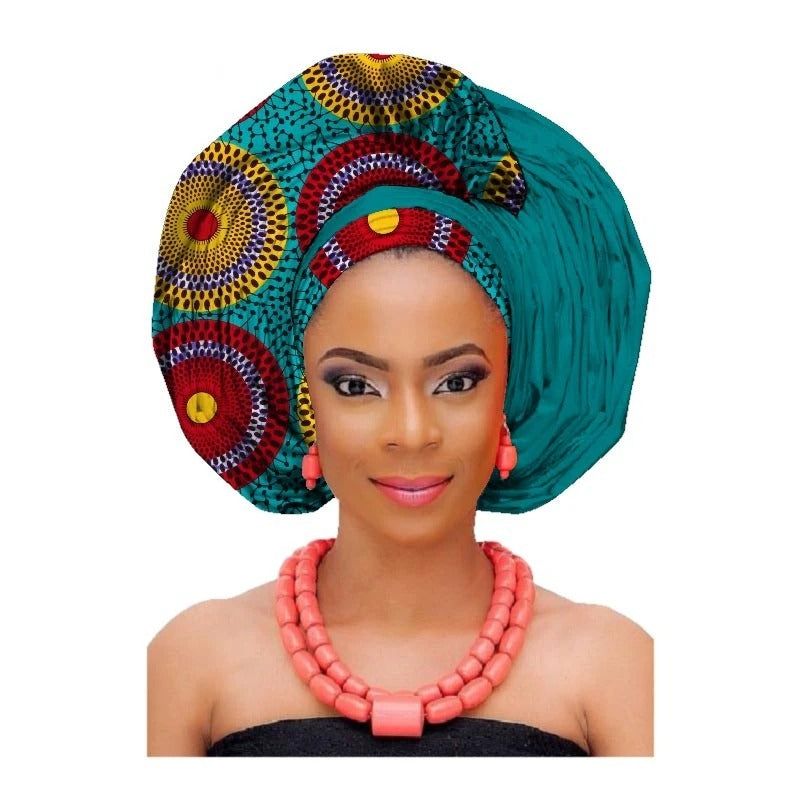African printed cotton turban - My Store