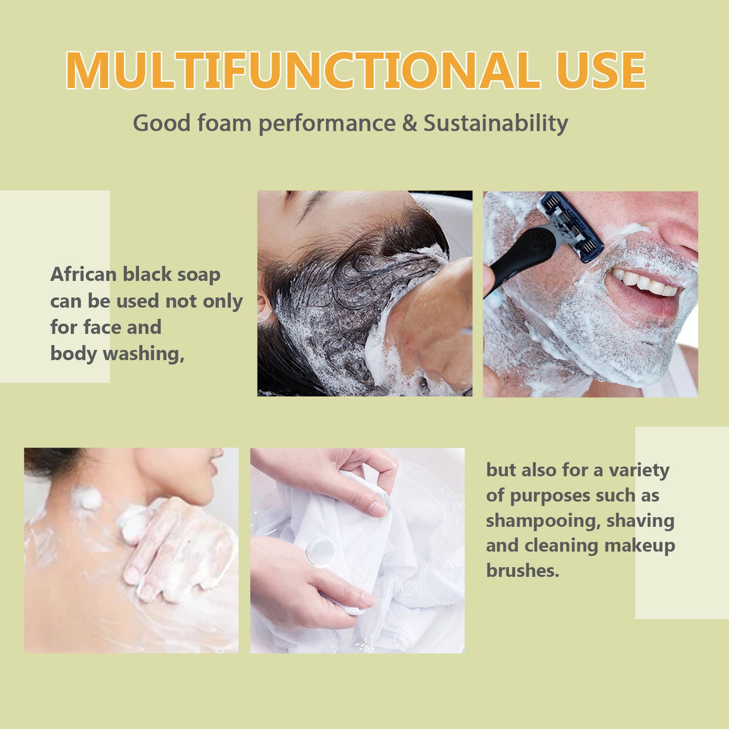 African Black Soap Deep Cleansing Body Anti-mite Moisturizing - My Store