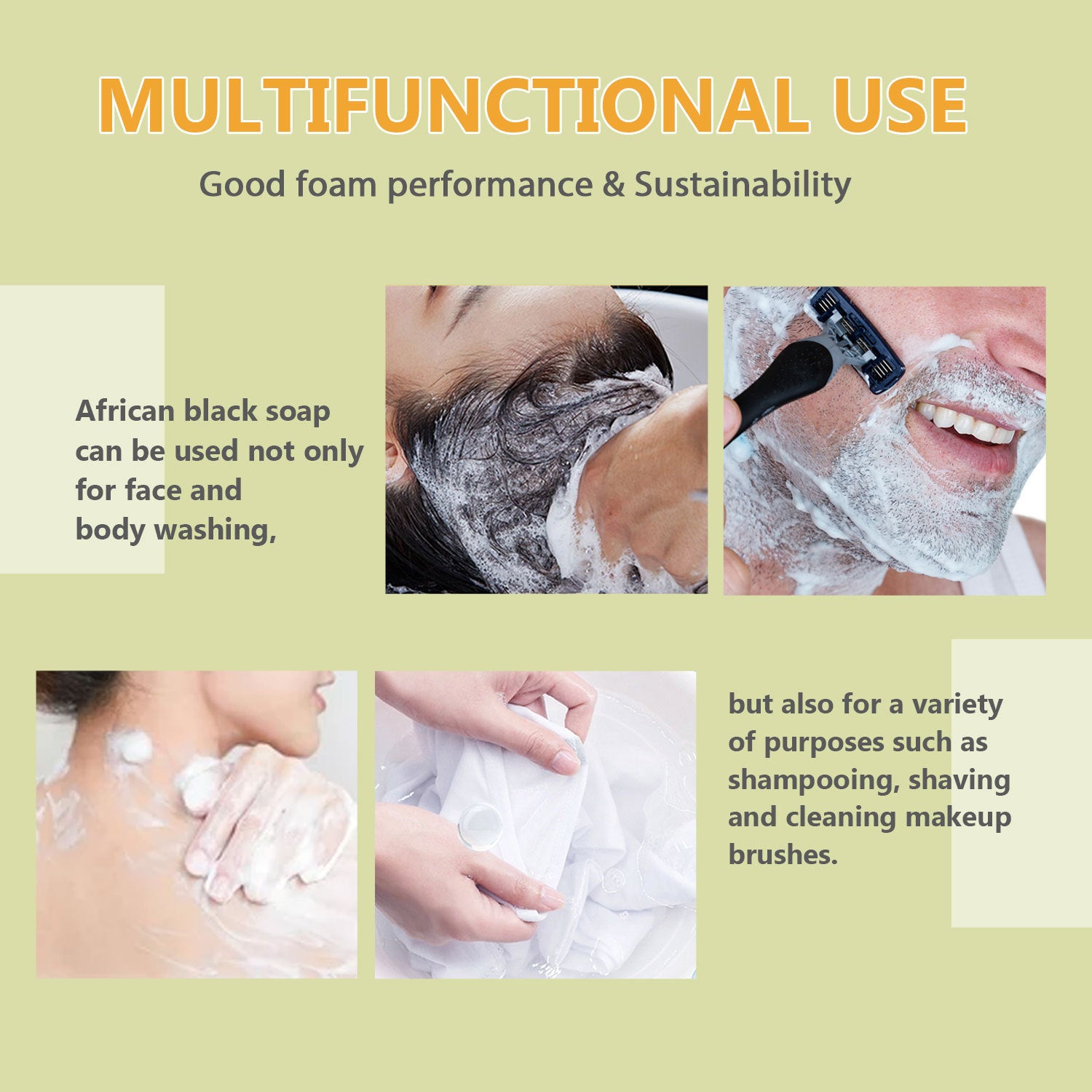 African Black Soap Deep Cleansing Body Anti-mite Moisturizing - My Store
