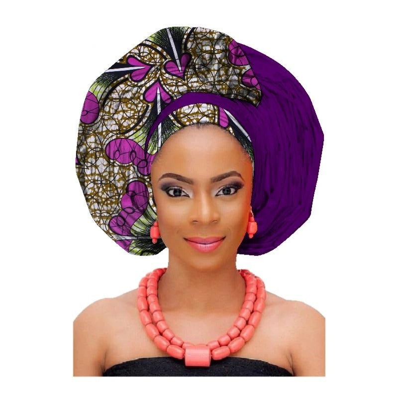 African printed cotton turban - My Store