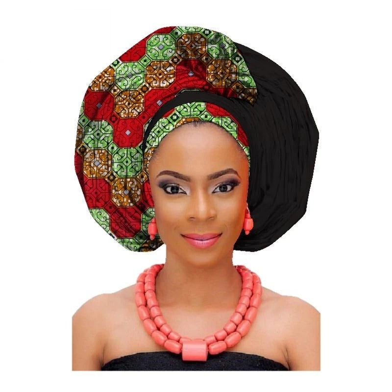 African printed cotton turban - My Store