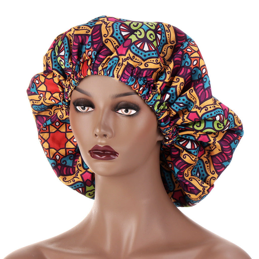 European And American Popular African Style Fashion Printing Elastic Nightcap - My Store