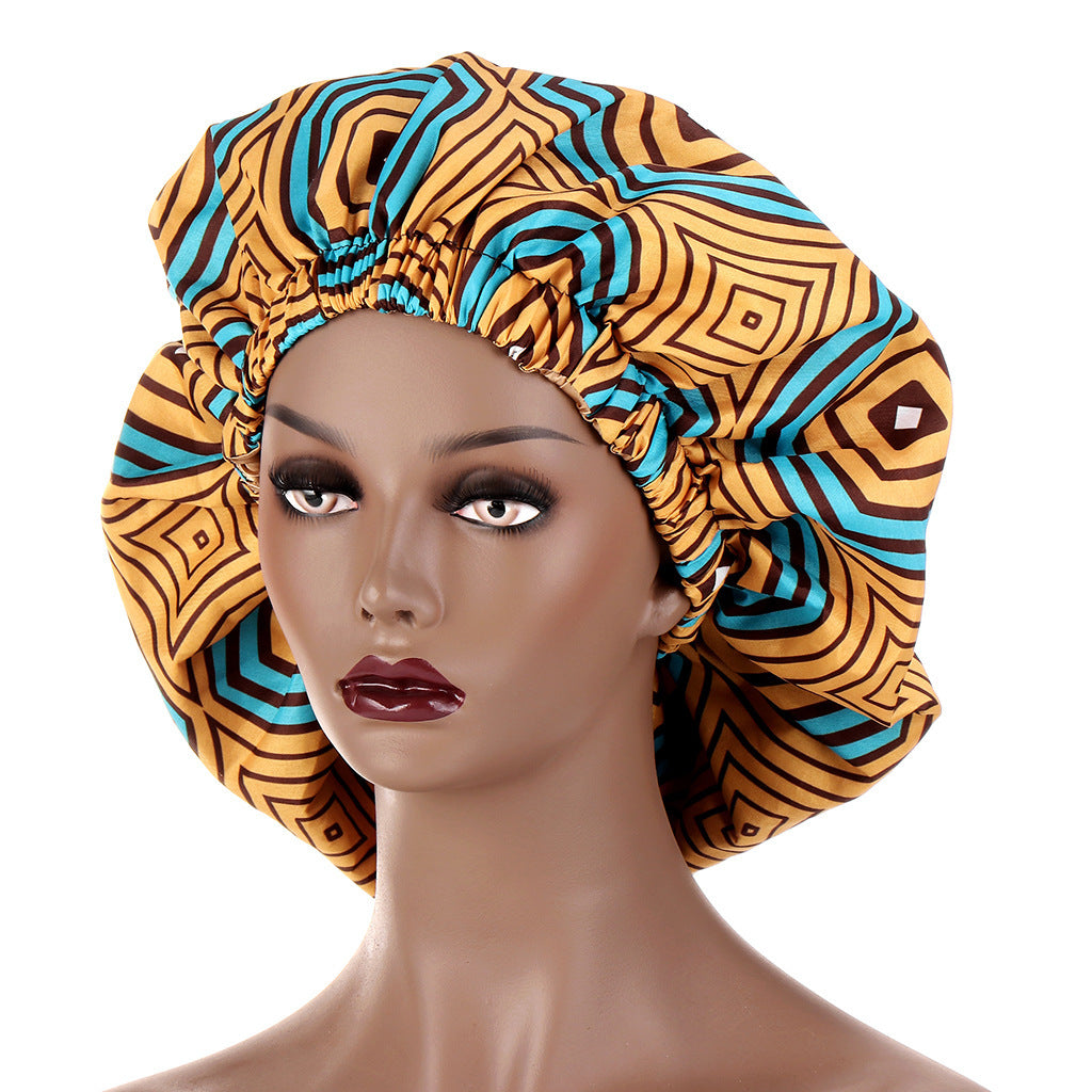 European And American Popular African Style Fashion Printing Elastic Nightcap - My Store