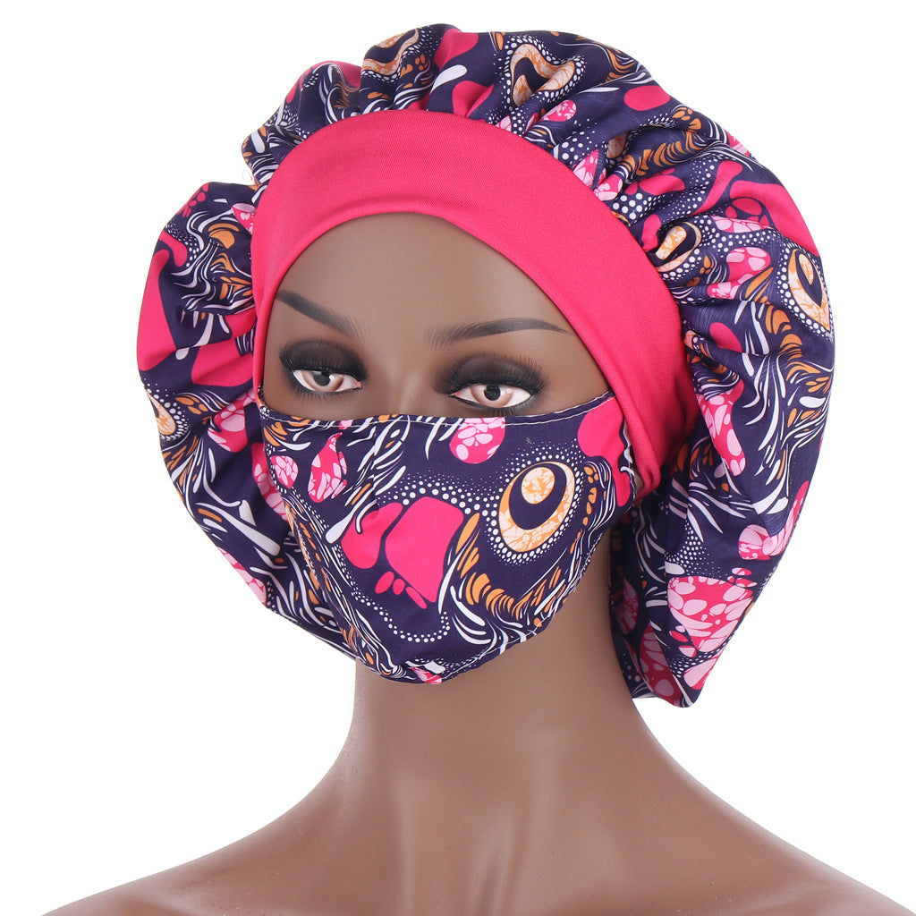 Hijab Hat African Pattern Multicolor Sleeping Fashion - My Store
