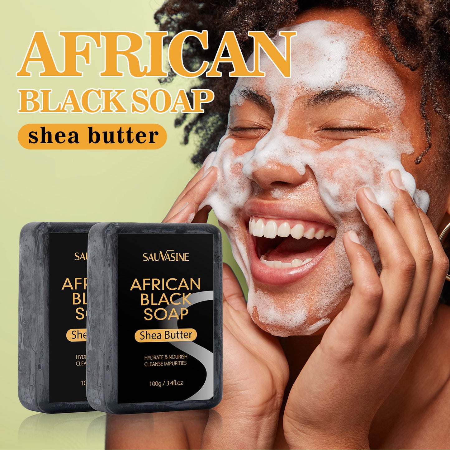 African Black Soap Deep Cleansing Body Anti-mite Moisturizing - My Store