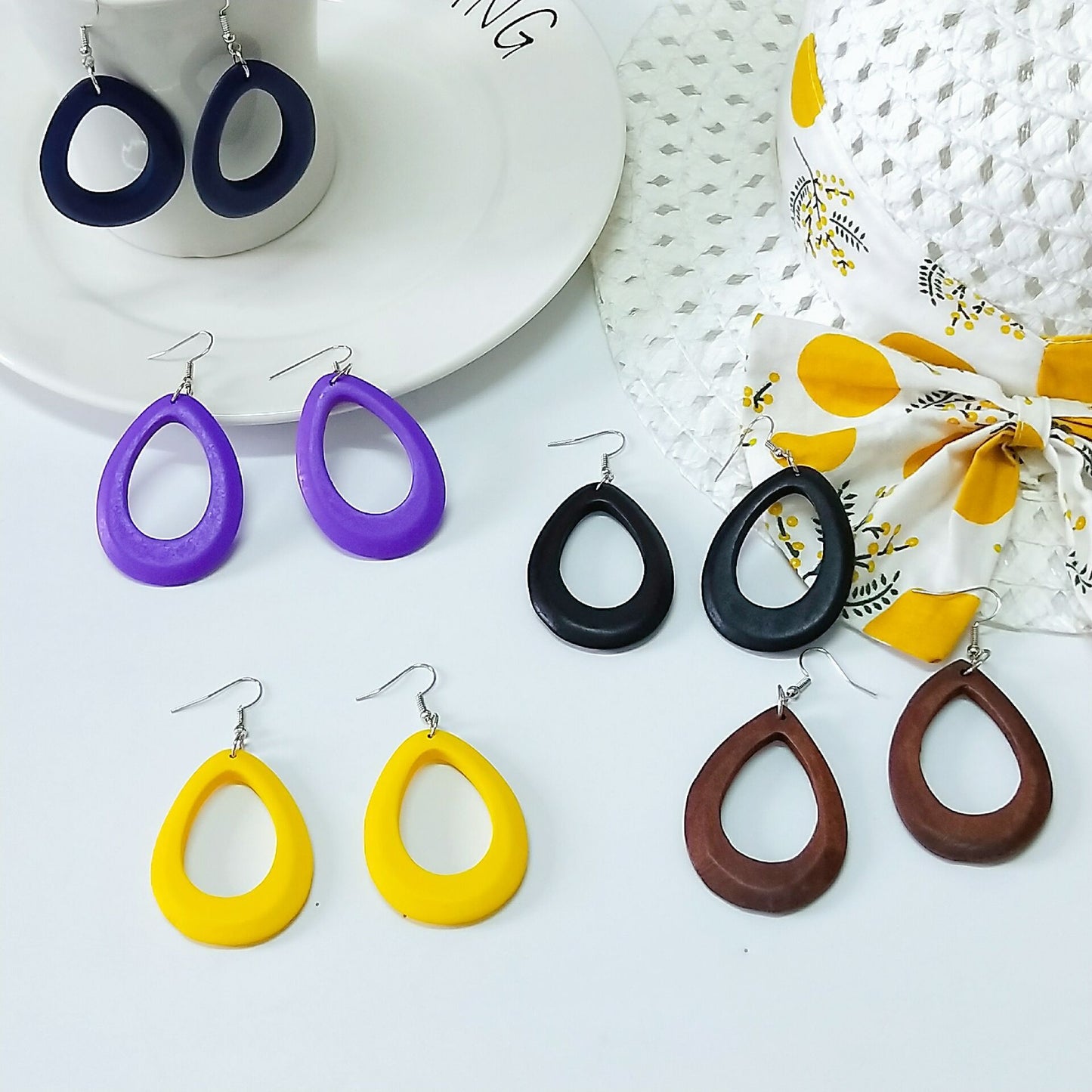 African Retro 50mm Round Earrings For Women - My Store