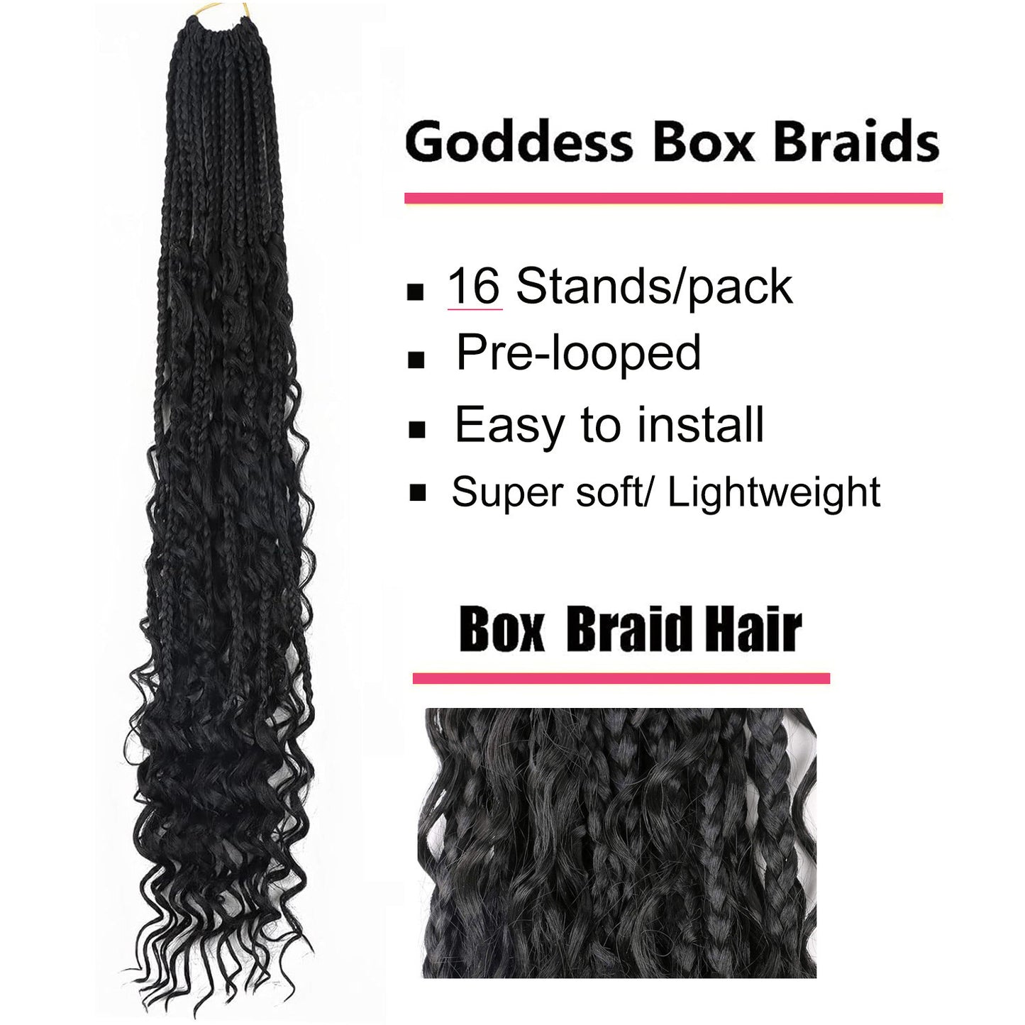 Chemical Fiber Hair Three-strand African Braid Crochet Hair - My Store