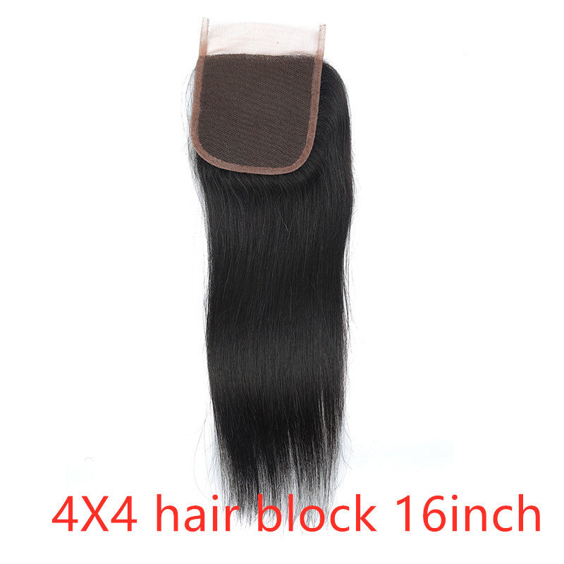 Real human hair straight wave human hair hair curtain natural color wig hair extension - My Store