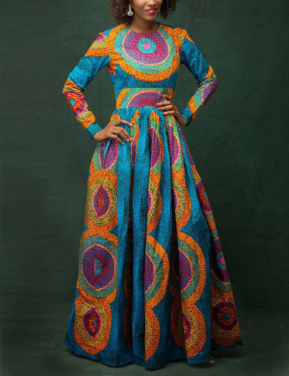Fashion African Ethnic Digital Print Dress - My Store