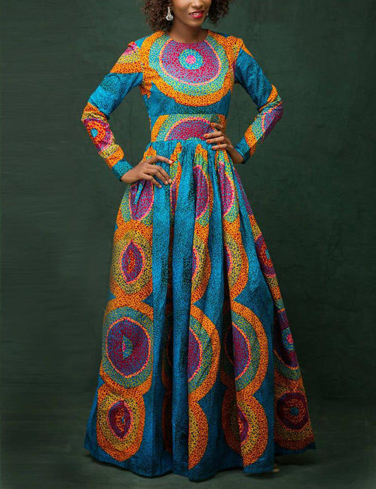 Fashion African Ethnic Digital Print Dress - My Store