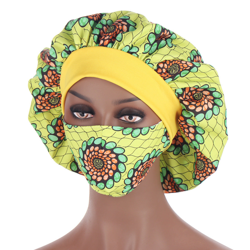 Hijab Hat African Pattern Multicolor Sleeping Fashion - My Store