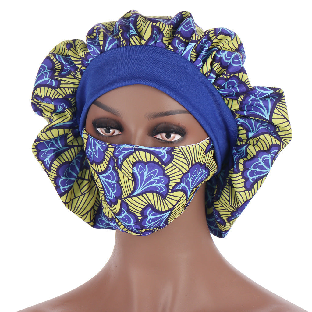 Hijab Hat African Pattern Multicolor Sleeping Fashion - My Store