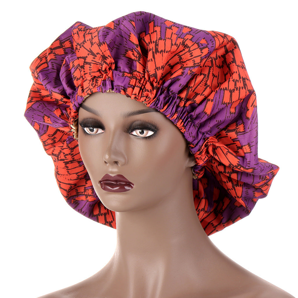 European And American Popular African Style Fashion Printing Elastic Nightcap - My Store