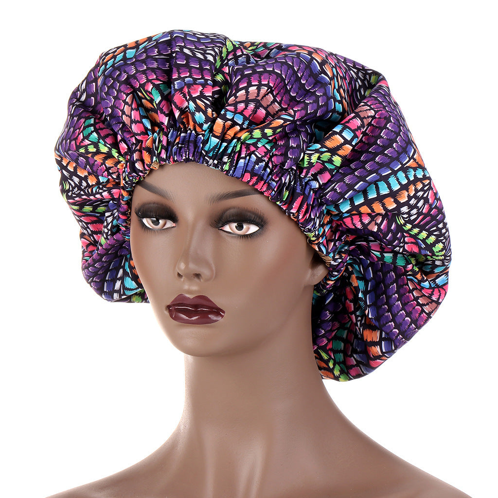 European And American Popular African Style Fashion Printing Elastic Nightcap - My Store