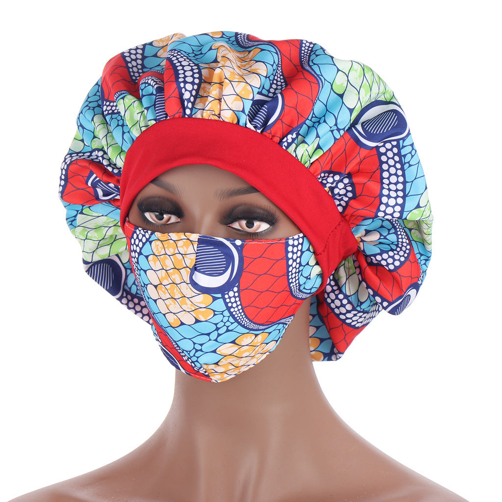 Hijab Hat African Pattern Multicolor Sleeping Fashion - My Store