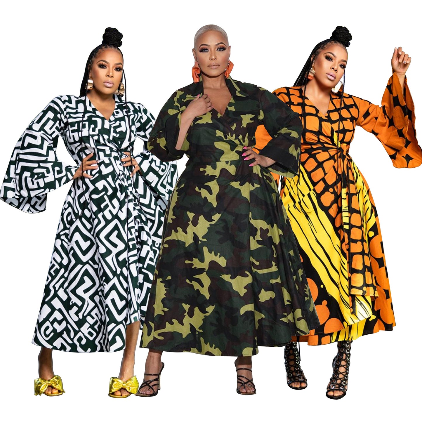 Plus Size African Women's Wear Autumn New Strap Asymmetric Skirt - My Store
