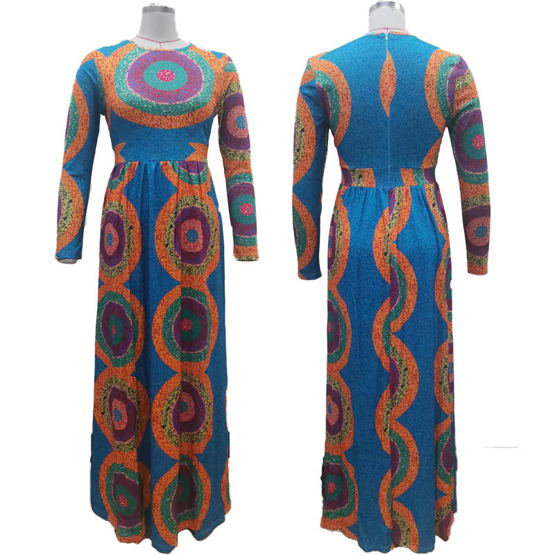 Fashion African Ethnic Digital Print Dress - My Store