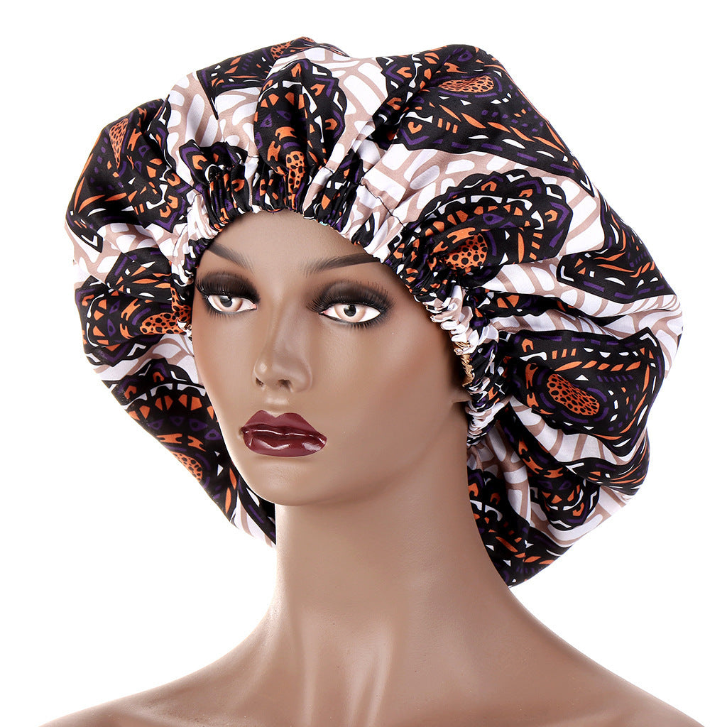 European And American Popular African Style Fashion Printing Elastic Nightcap - My Store