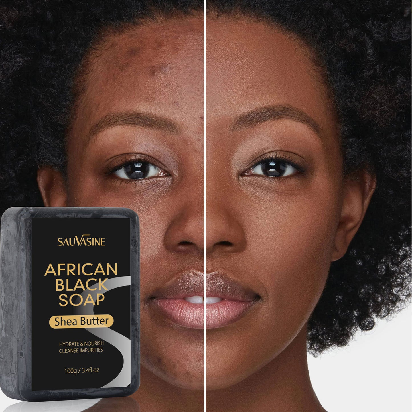 African Black Soap Deep Cleansing Body Anti-mite Moisturizing - My Store