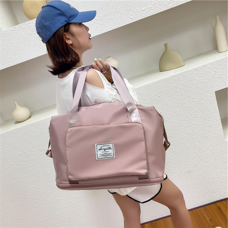 Foldable Storage Travel Bag Waterproof Large Capacity Gym Fitness Bag Weekender Overnight For Women - My Store