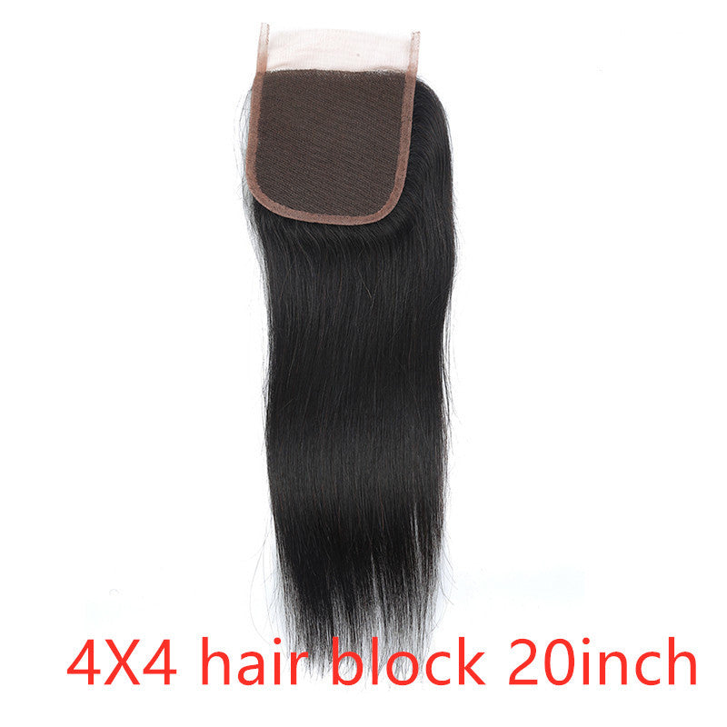 Real human hair straight wave human hair hair curtain natural color wig hair extension - My Store
